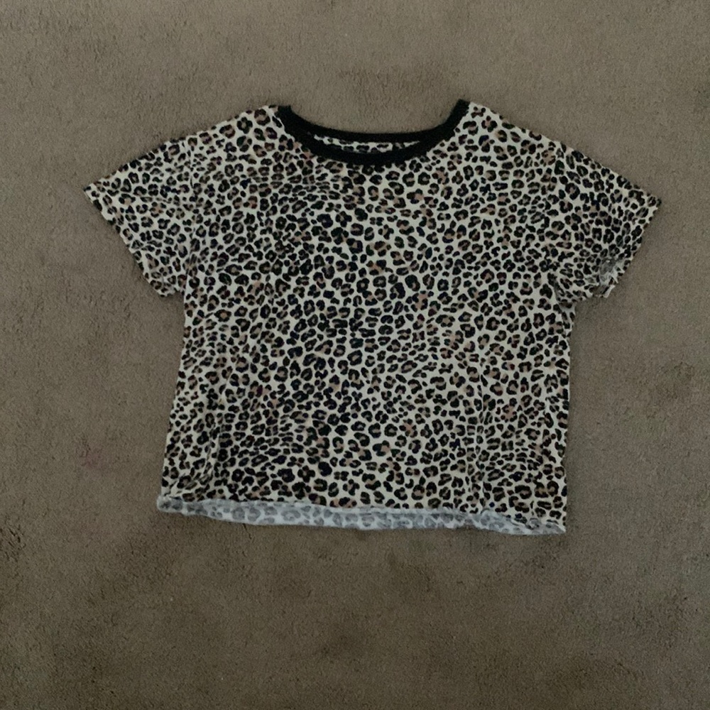 Girls leopard print cropped top